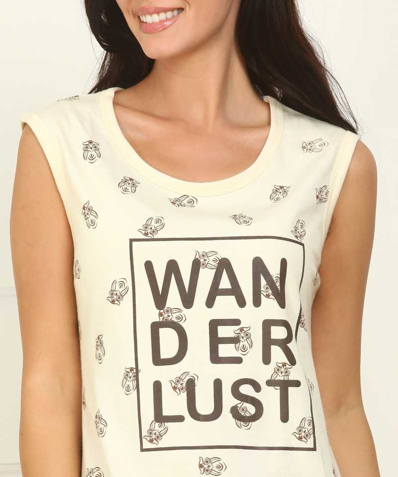 Klamotten Women's All Over Printed Cotton Sleepshirt DB10Yb1 - | Buy Online from Klamotten