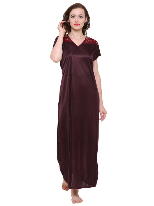 big size satin nightdress for women