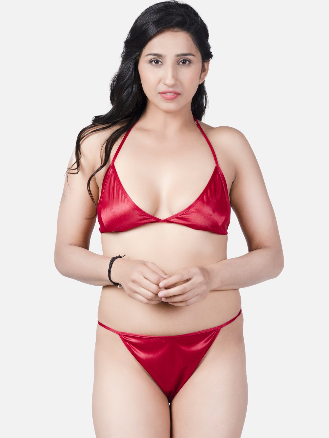 Women's Sexy Maroon Honeymoon Bikini Set
