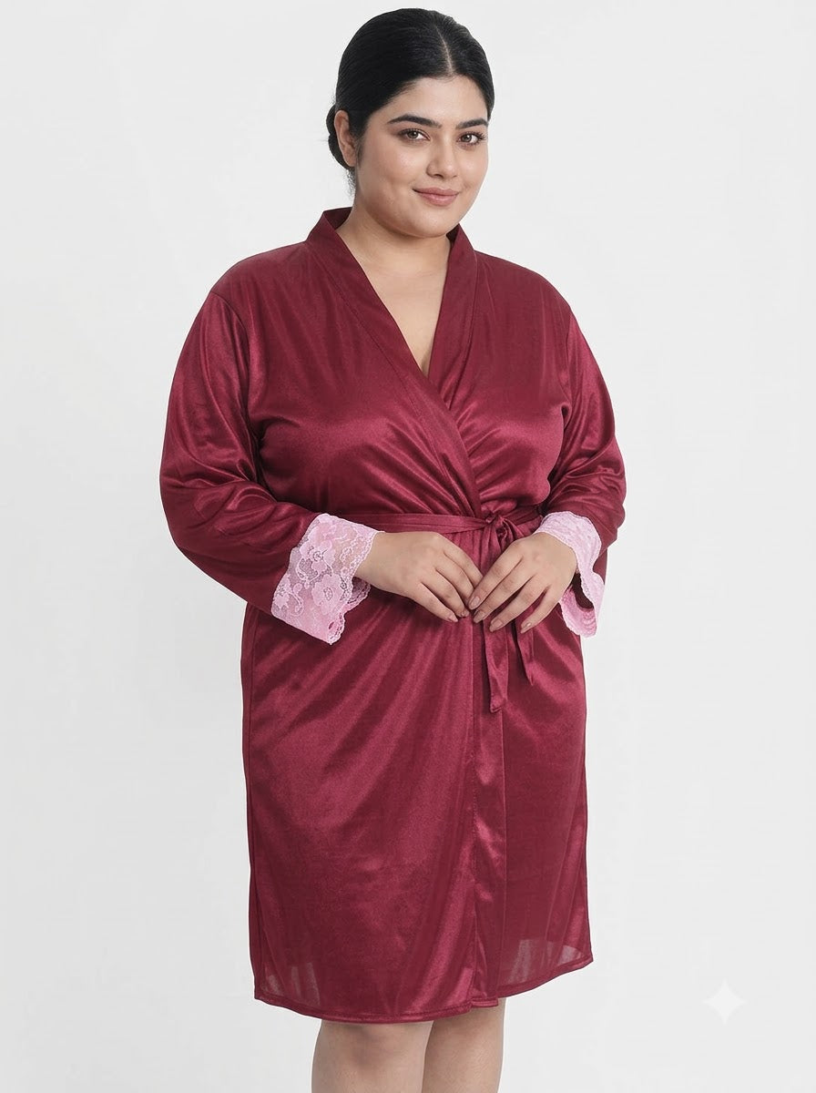 Satin Robe Set BB209W -  | Buy Online from Klamotten