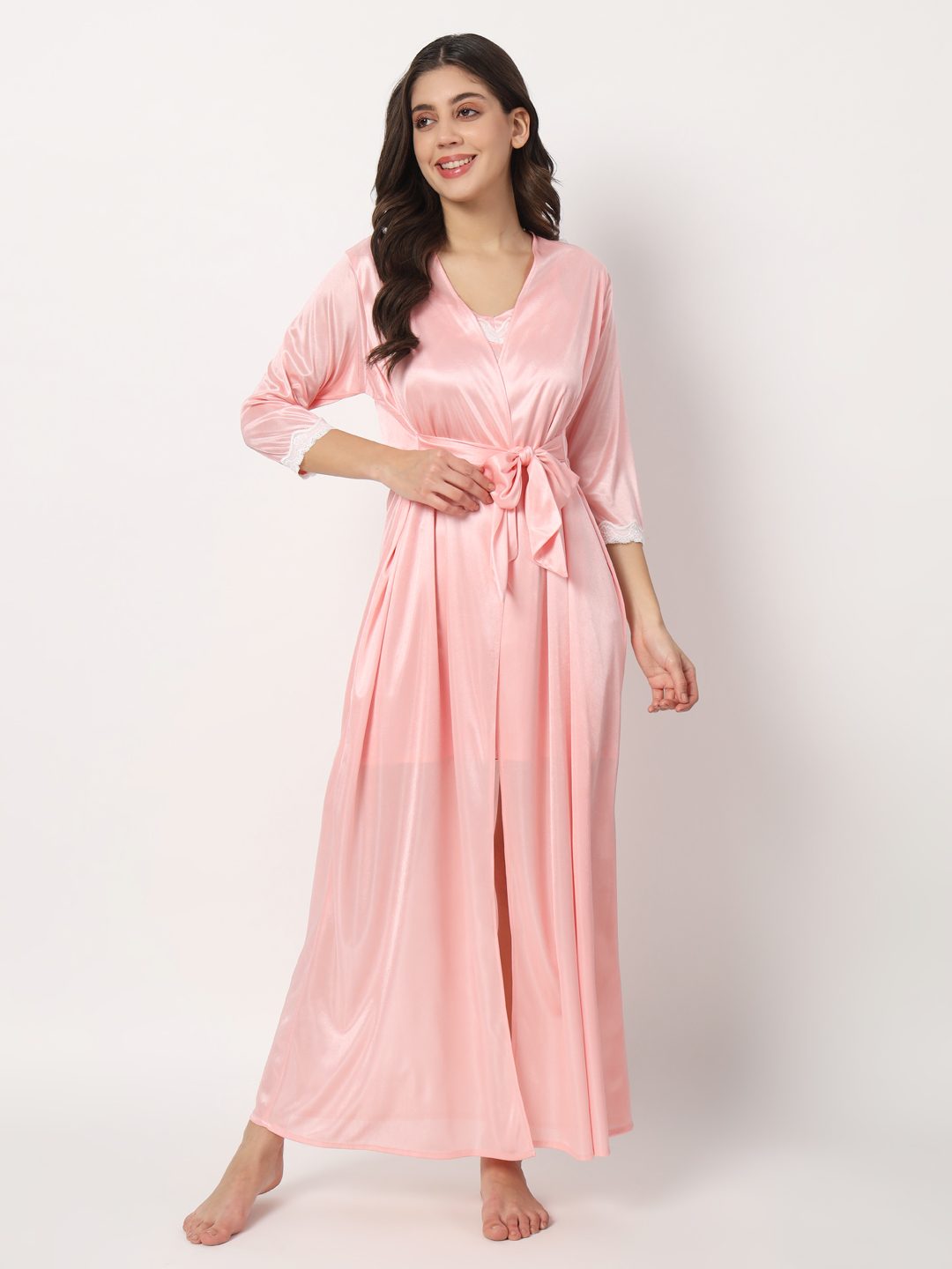 Cute Women's Silk Satin Two-Piece Pajamas Sets Ice Silk Nightgown Sleepwear  | Wish