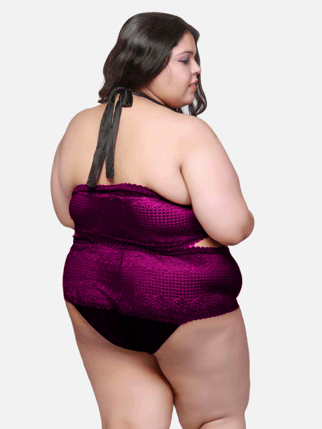 Plus Size Hot Two Piece  Lace Bikini Set With BB18W