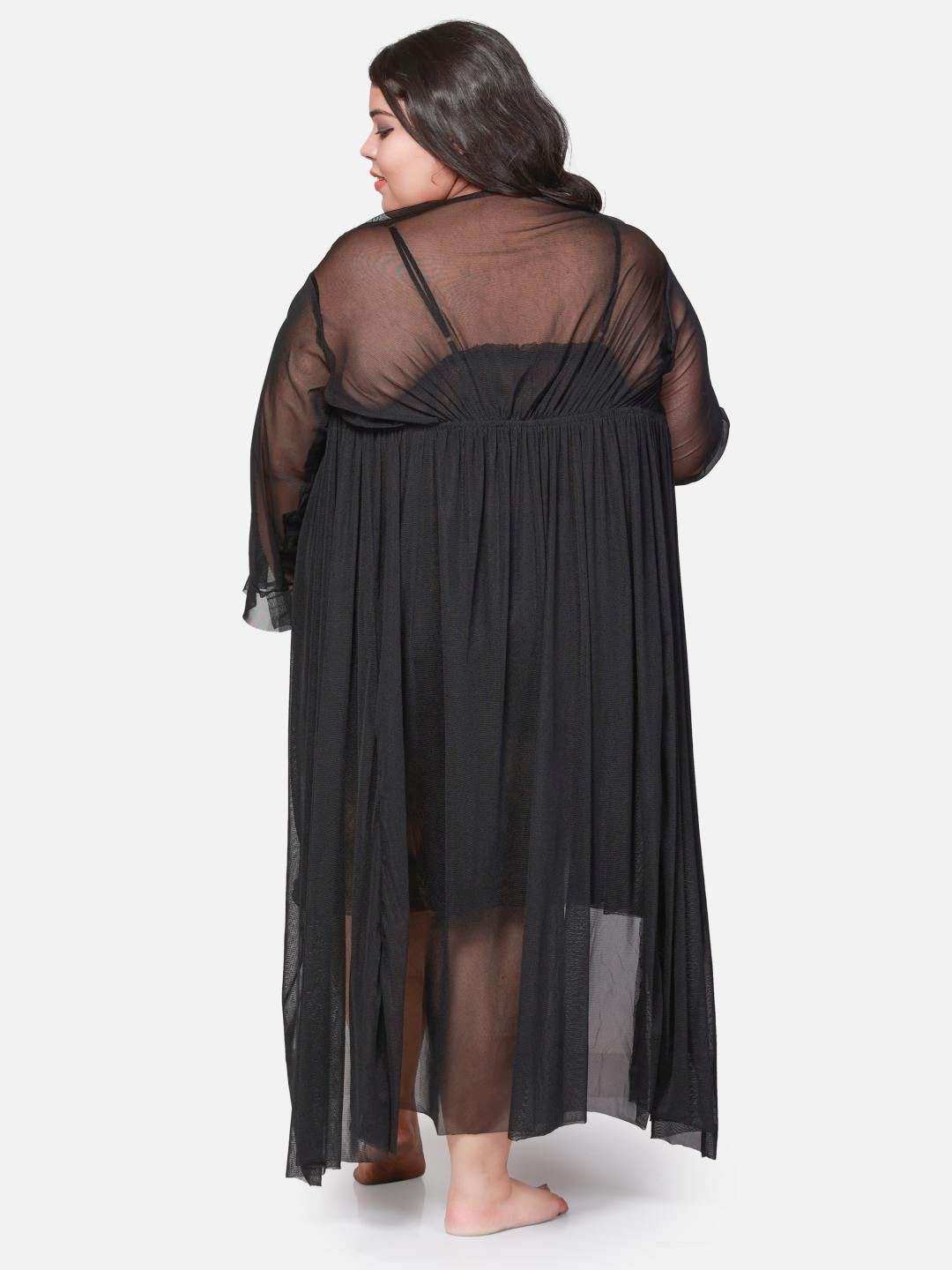 Hot Three Piece Net Bikini Set With Robe B55K.R3K -  | Buy Online from Klamotten