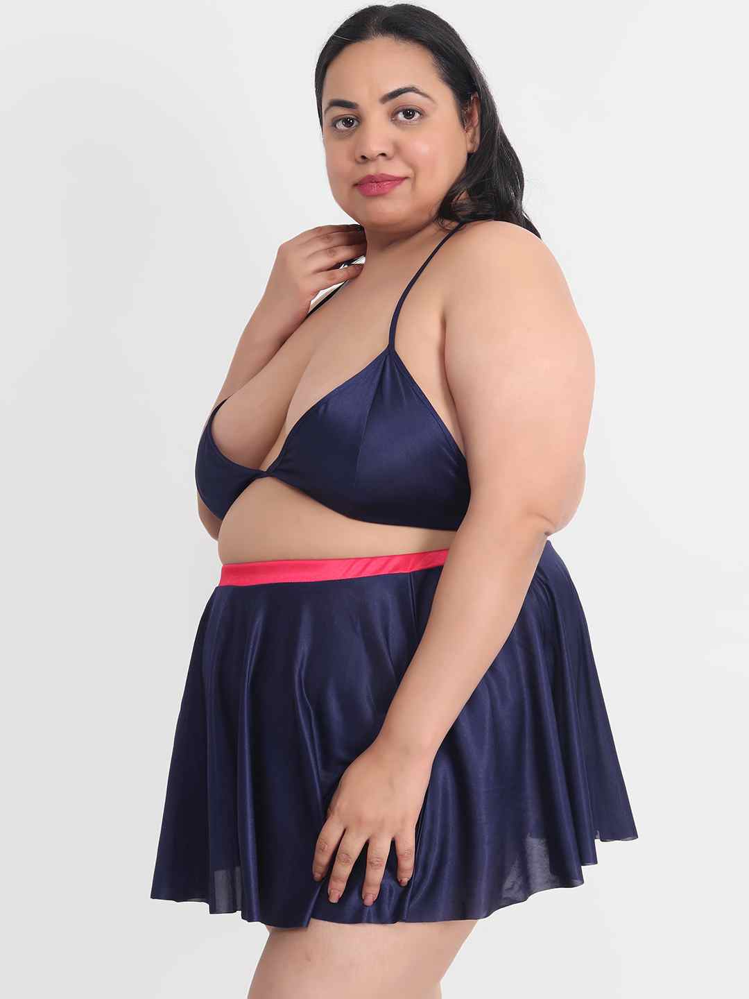 Plus Size Sexy 3 Piece Babydoll Bikini Dress for Honeymoon 203N