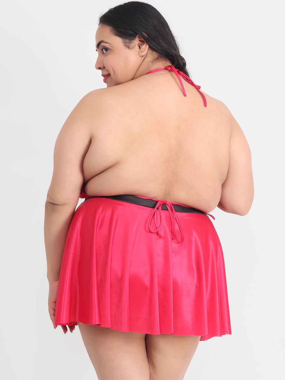 Plus Size Sexy 3 Piece Babydoll Bikini Dress for Honeymoon 203C