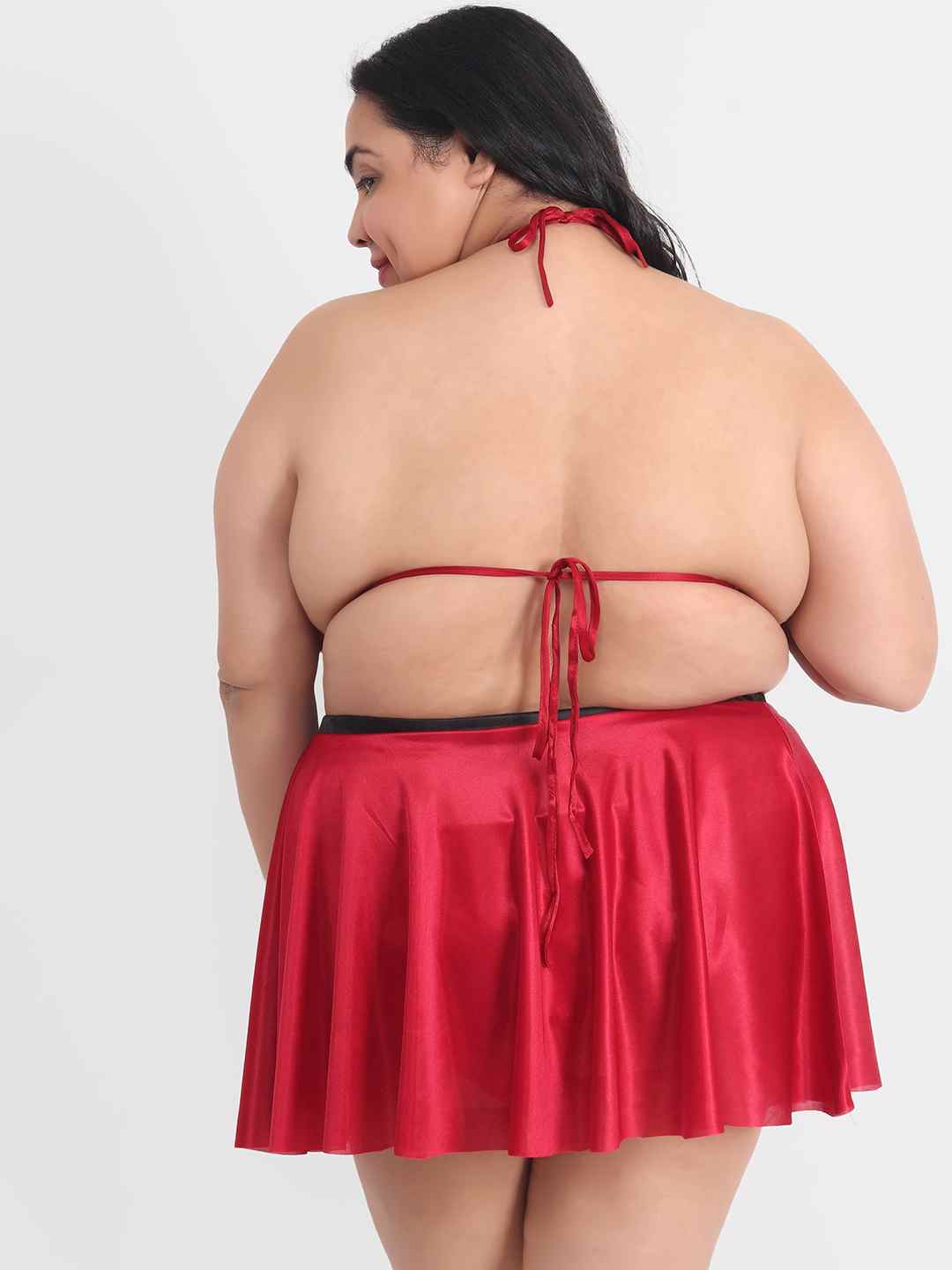 Plus Size Sexy 3 Piece Babydoll Bikini Dress for Honeymoon 202M