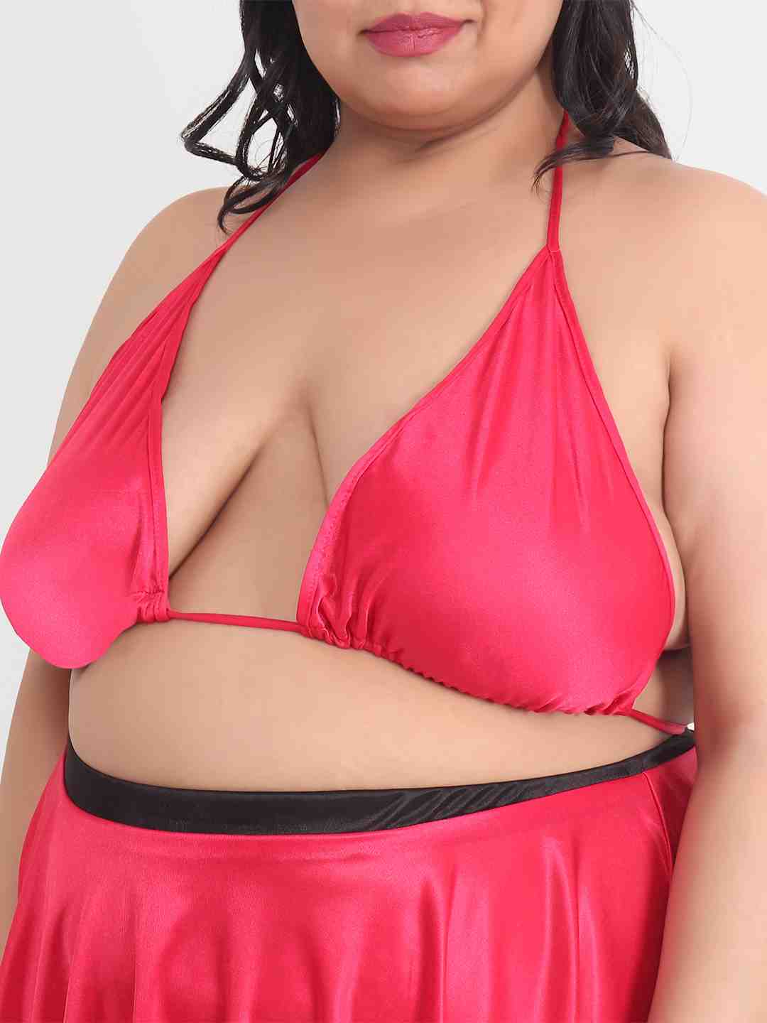 Plus Size Sexy 3 Piece Babydoll Bikini Dress for Honeymoon 202C
