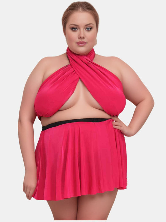 plus size sexy babydoll dress for honeymoon first night for big girls
