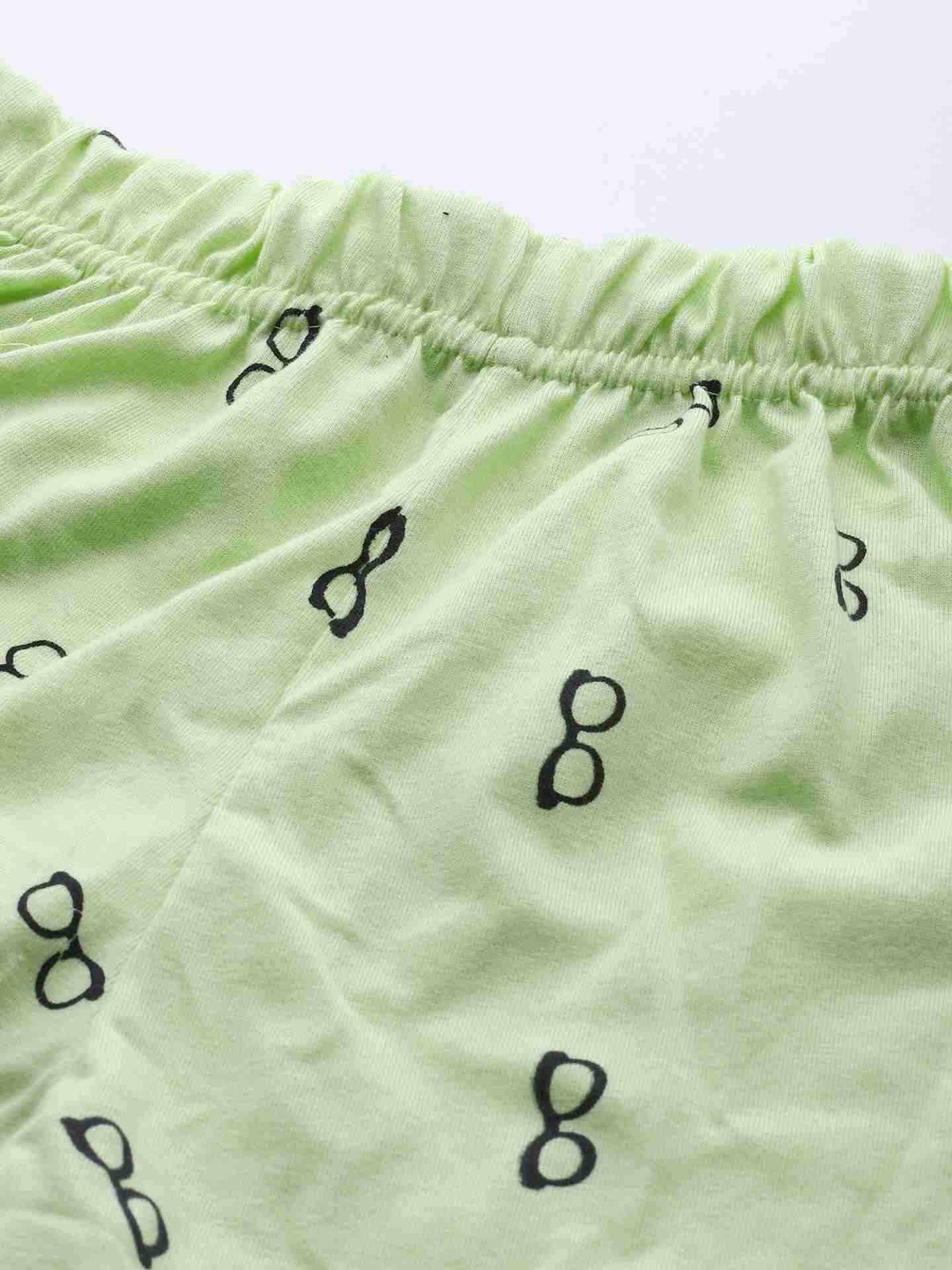 Klamotten Women's Printed Top & Shorts Nightsuit DB58Gs
