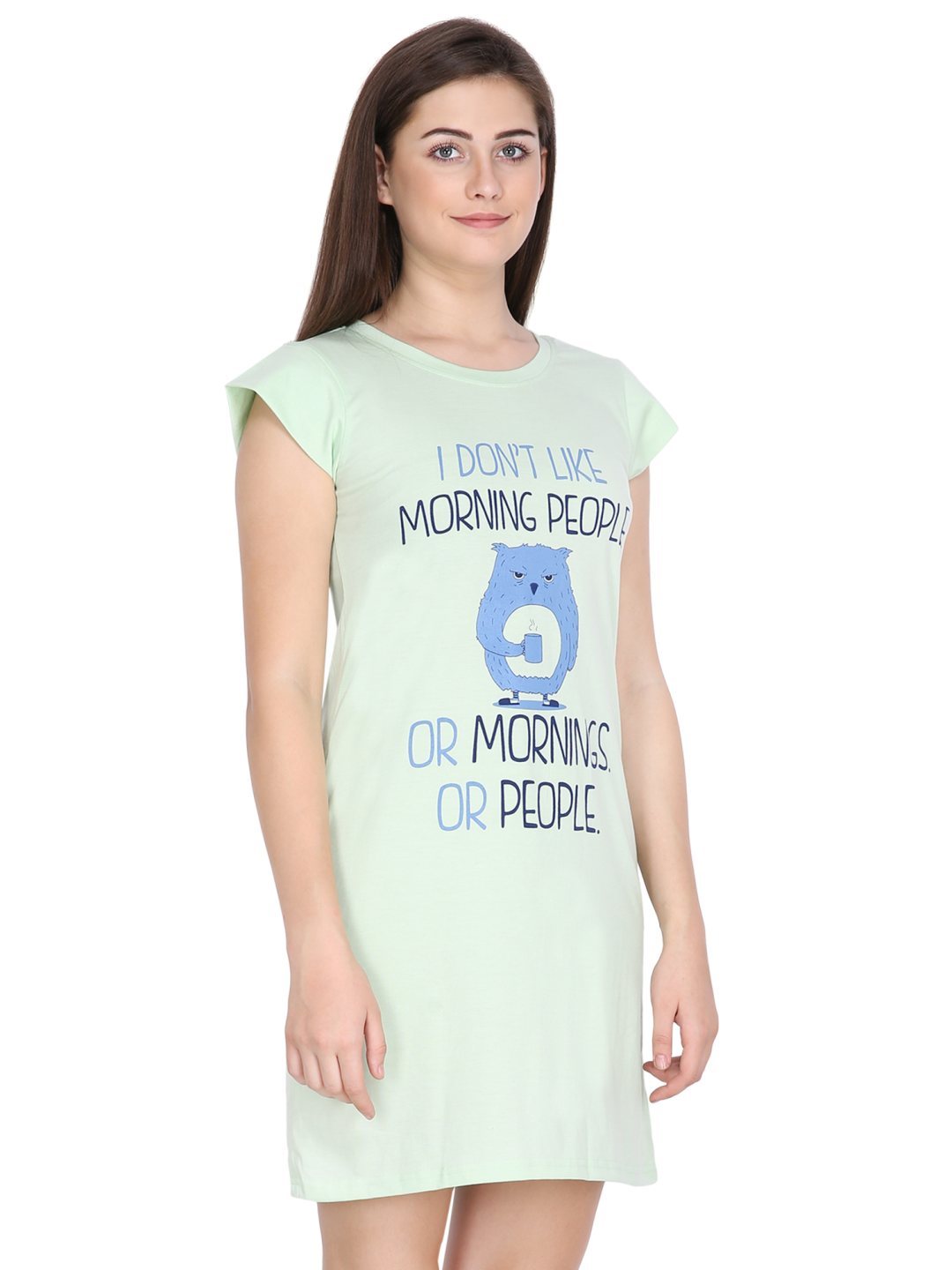 Klamotten Women's Printed Cotton Sleepshirt S10Gs