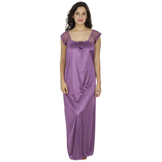 Klamotten Women's Satin Nightdress X48_SPrpl