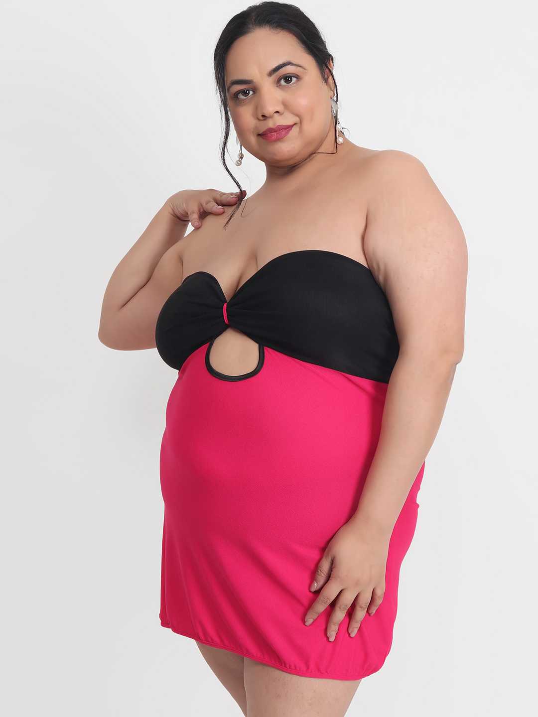 plus-size-sexy-strapless-babydoll-bikini-dress-for-honeymoon-b5c