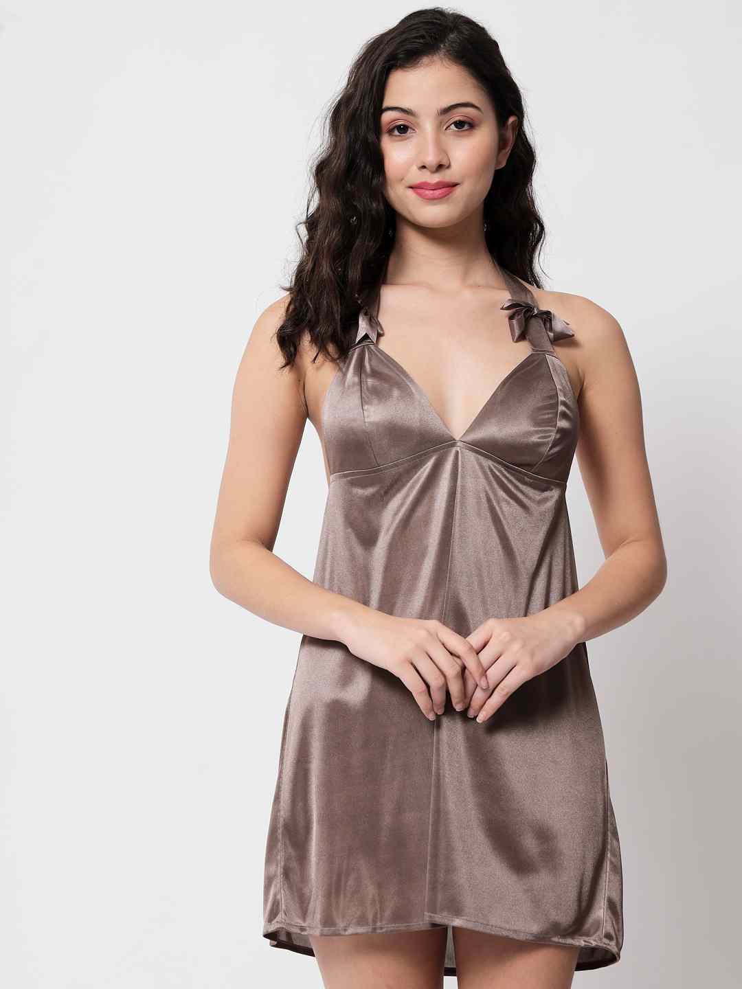 Night Gown Amazon Short Nighty Fashion Silk Nightwear Sleepwear