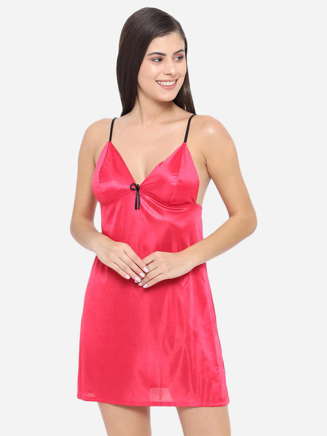 Buy Siami Apparels- Designer Solid Satin 6 Piece Nightwear/Night Gown for  Women (Maroon) Set of 6 Online at Best Prices in India - JioMart.